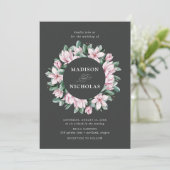 Invitation Magnolia & Eucalyptus | Floral Mariage de couronne (Debout devant)