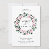Invitation Magnolia & Eucalyptus | Floral Mariage de couronne (Devant)