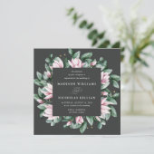 Invitation Magnolia & Eucalyptus | MARIAGE CARRÉ (Debout devant)