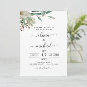 Invitation Magnolia Eucalyptus Photo Mariage de verdure (Debout devant)