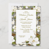 Invitation Magnolia Floral Mariage (Devant)