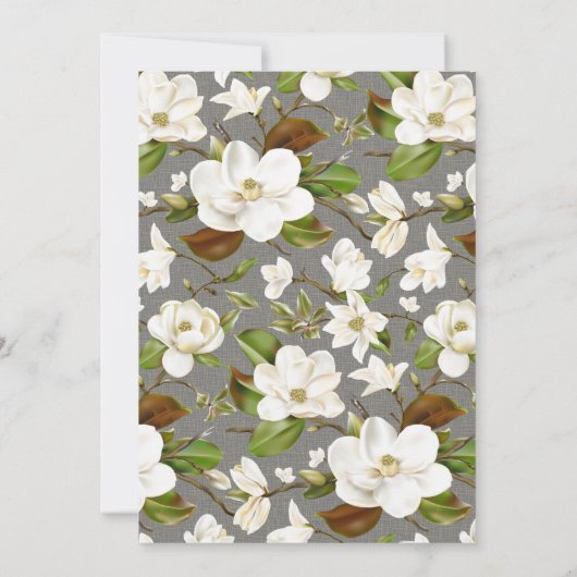 Invitation Magnolia Floral Mariage (Dos)