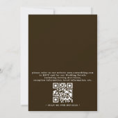 Invitation Magnolia Floral Rustique Élégant Code QR Mariage (Dos)