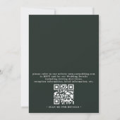 Invitation Magnolia Floral Rustique Simple Mariage Code QR (Dos)