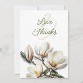 Invitation Magnolia Flowers Love Thanks Message Card (Devant)