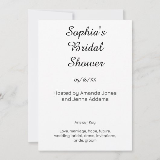 Invitation Magnolia Lumière Violet Mot Bride Jeu (Dos)