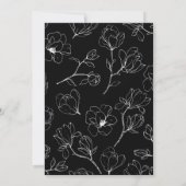 Invitation Magnolia | Moderne Élégant simple Mariage floral (Dos)