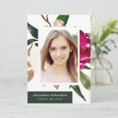 Invitation Magnolia peint | Photo Graduation Party (Debout devant)