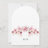 Invitation Magnolia Rose Élégant Floral (Dos)