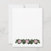 Invitation Magnolia Rose Vert Floral Enregistrer La Date (Dos)