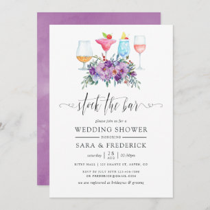 Invitation Magnolia violet Rose Stock du Bar