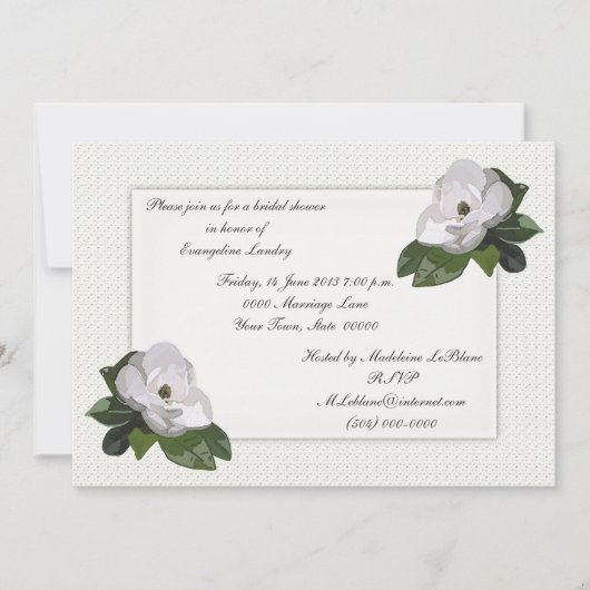 Invitation Magnolias jumelles (Devant)