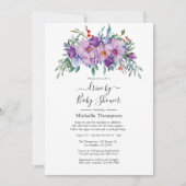 Invitation Magnolias pourpres et Roses conduisent par douche (Devant)