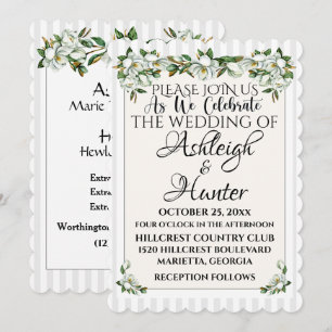 Invitation Magnolias - Une Jolie Journee Pour Un Mariage - In
