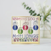 Invitation Mah Jongg Christmas Bettors Invitation/carte (Debout devant)