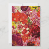 Invitation Mahjong Anniversaire Fête Invitation, Floral (Dos)