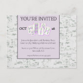 Invitation Mahjong avec tuiles et toilette (Devant)