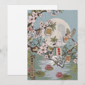 Invitation Mahjong Lever de Lune (Devant / Derrière)