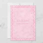 Invitation mahjong party lover Green Dragon Bamboo (Dos)