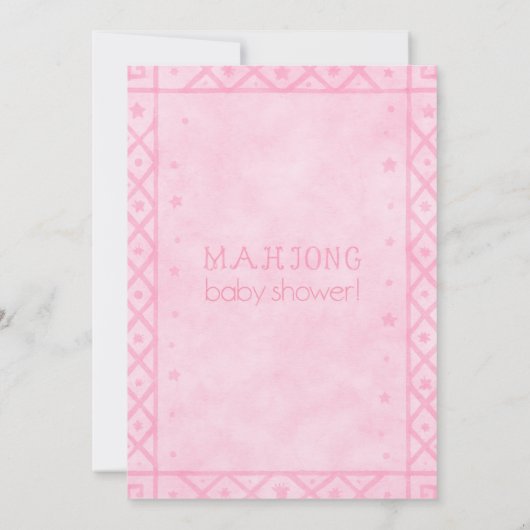 Invitation mahjong party lover Green Dragon Bamboo (Dos)