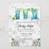 Invitation Mai Tai Pour Que La Mariée Soit Douche (Devant / Derrière)