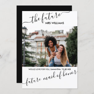 Invitation Maid of Honor Proposition de l'avenir Mme Photo