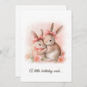 Invitation Maigre lapins serrés (Devant / Derrière)