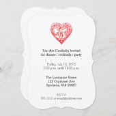 Invitation Mailing Cupid Valentine Coeur Vintage (Devant / Derrière)