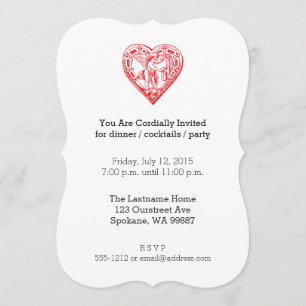 Invitation Mailing Cupid Valentine Coeur Vintage