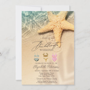 Invitation Maillots de Bain Fête de Filles à la Plage Seastar