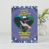 Invitation Main avec verre, Divorce Complété - Divorce Party (Debout devant)