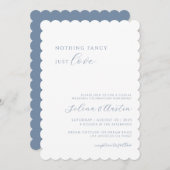 Invitation Main Bleue Douce Rien De Fancy Juste Amour (Devant / Derrière)