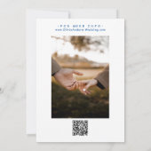 Invitation Main Bleue Levé Mariage Whimsical Enregistrer La D (Dos)