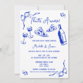 Invitation Main Bleue Unique Tirée Quirky C'est plus (Devant)