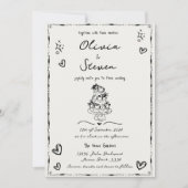 Invitation Main branchée tirée à la main ironique (Devant)