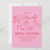 Invitation Main Catch Lobster Doodles Bridal Shower (Devant)