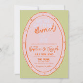 Invitation Main colorée dessinée Mariage Whimsical Peint (Devant)