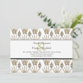 Invitation Main de henné (or) (Mariage) (Debout devant)