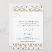 Invitation Main de henné (or) (Mariage) (Dos)