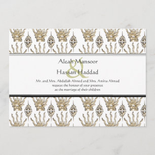 Invitation Main de henné (or) (Mariage)