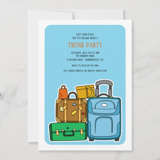 Invitation Main de la partie de coffre tirée (Devant)