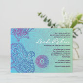 Invitation MAIN de l'Aqua HEMSA d'invitation de bat mitzvah (Debout devant)