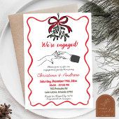 Invitation Main de Noël tirée Bow rouge Nous sommes engagés à