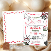Invitation Main de Noël tirée de la fête d'engagement mariée