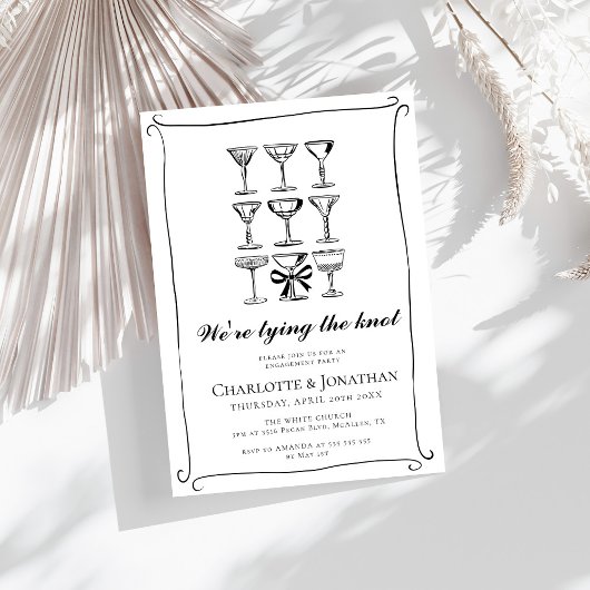 Invitation Main de Whimsical tiré Martini