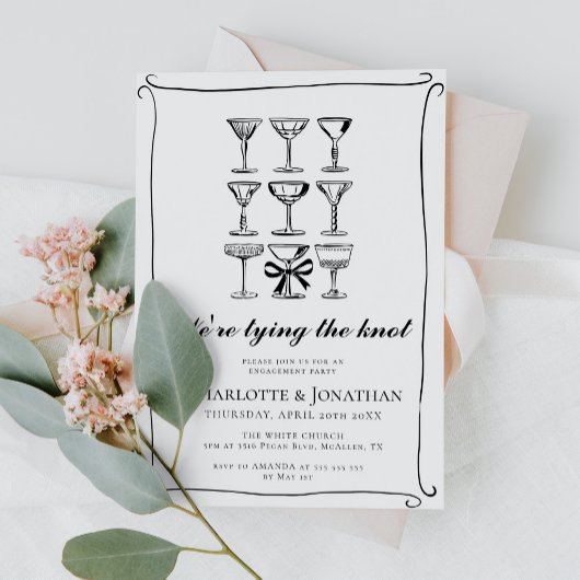Invitation Main de Whimsical tiré Martini
