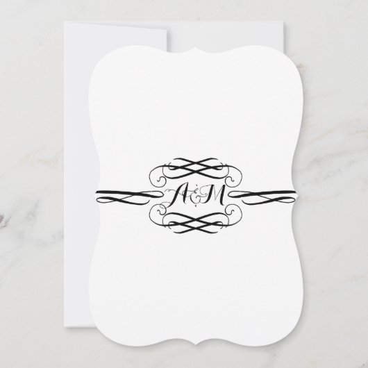 Invitation Main dessinée dans le script de calligraphie lettr (Dos)