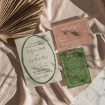 Invitation Main dessinée illustrée Mariage unique écrit<br><div class="desc">Si vous cherchez une élégante invitation simple minimaliste mariage crème modèle. Celle-ci est décorée d'un arrière - plan crème beige clair. Et le céladon vert écrit les prénoms de mariée et de mariée. et des informations modifiables tout à l'intérieur d'un cadre dessiné à la main illustré. Abordable et c'est l'e-invitation...</div>