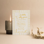 Invitation Main d'oie ridicule tirée Baby shower neutre entre