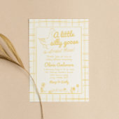 Invitation Main d'oie ridicule tirée Baby shower neutre entre